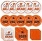 Graduation Party Supplies Kit Serves 50 - Graduation Party Orange Class of 2025 Tableware, Disposable Dinner Plates, Dessert Plates, and Napkins for Congrats Grad Party Decorations